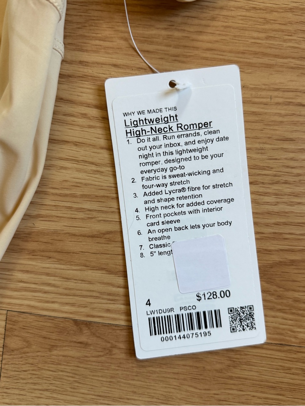 lululemon Lightweight High-Neck Romper in Prosecco - Picture 11 of 11